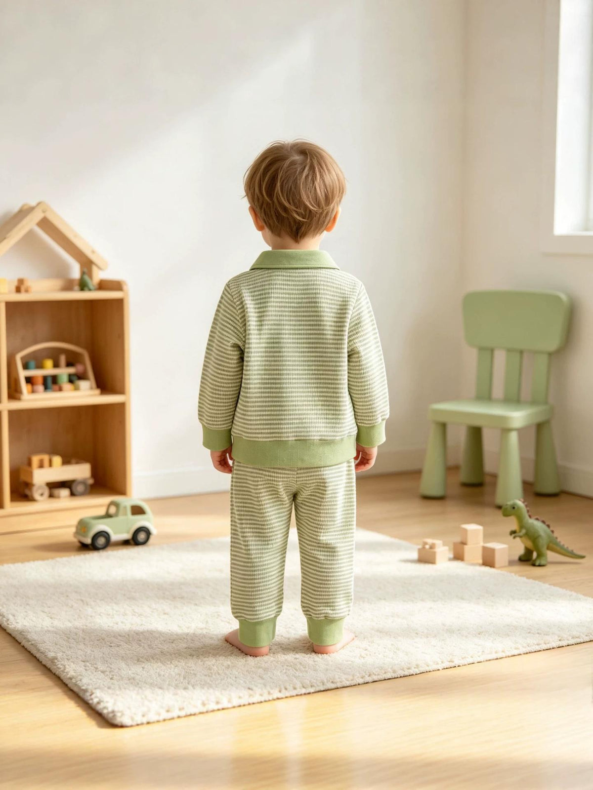 Childrens Long-sleeve Zip-up Top And Pants Set