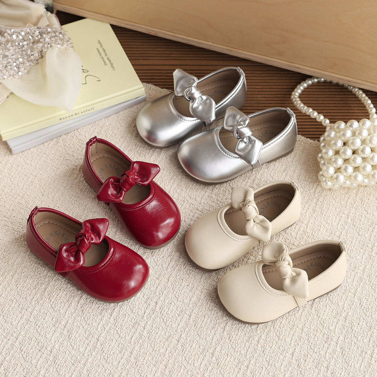 Cute Bow-knot Princess Shoes Soft-soled Performance Shoes