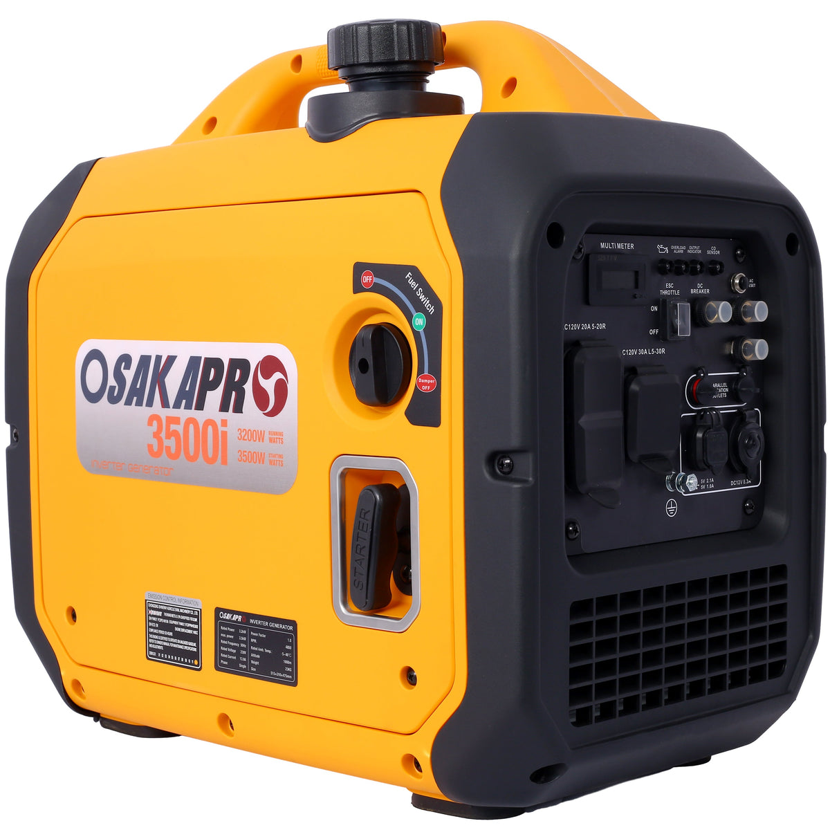 3500 Watt Portable Inverter Generator with Aluminium Housing - Default Title