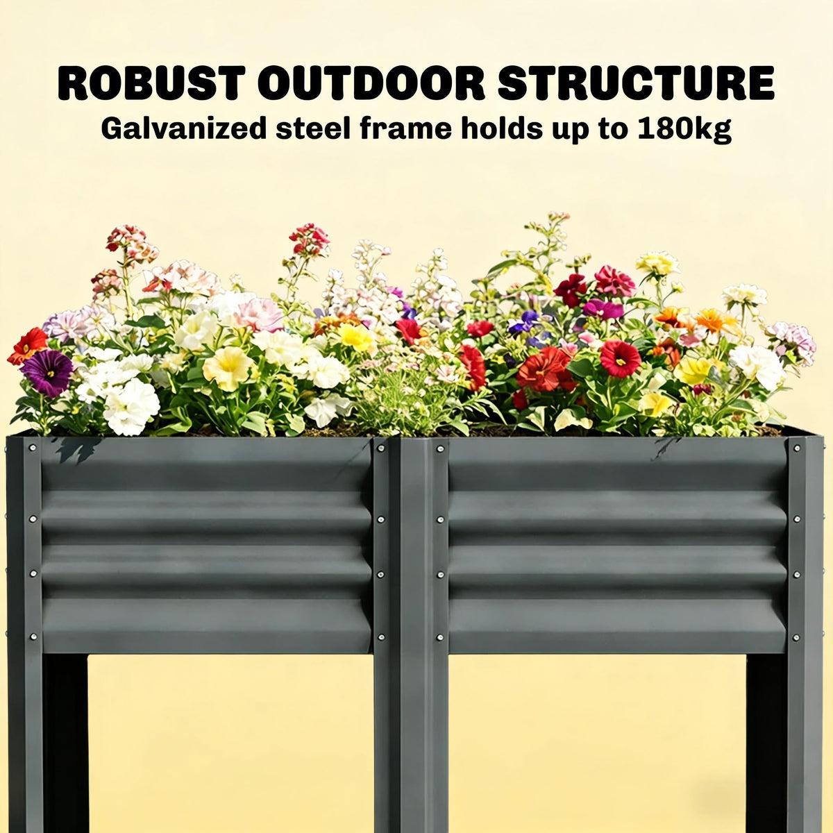 Patio Planter Box - Outdoor Elevated Raised Garden Bed