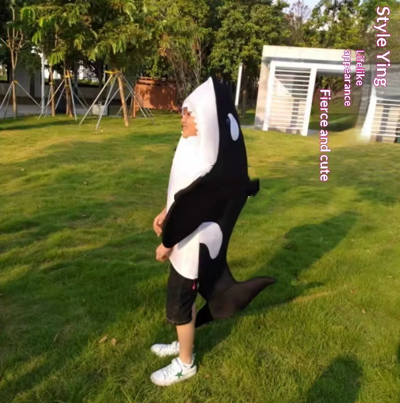 Killer Whale Marine Life COS Costume Childrens Parent-Child Outfit
