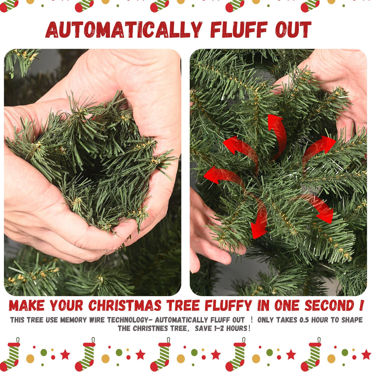 7FT Slim Christmas Tree – Perfect for Corners & Small Spaces