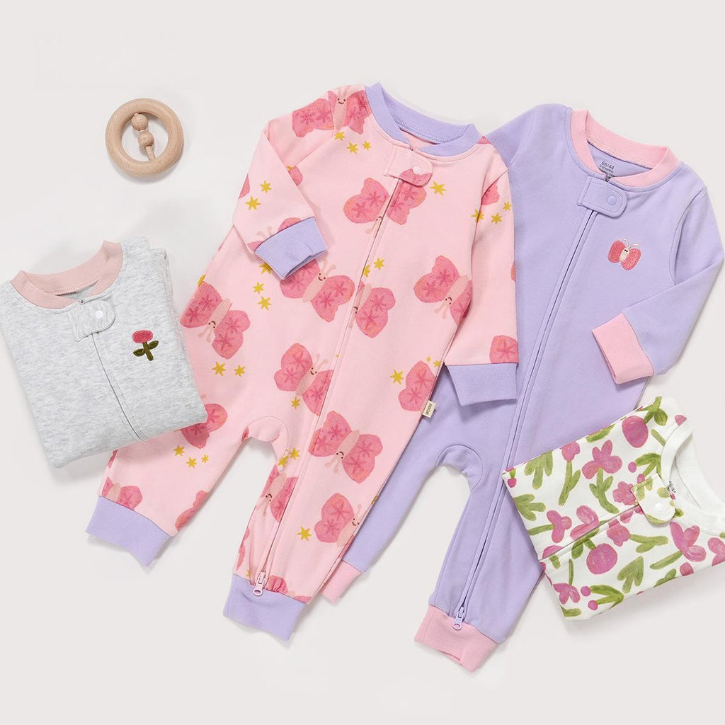 Zippered Cotton Baby Romper Outdoor Crawling Clothes