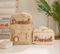 Back-to-School Season Childrens Backpack And Lunch Bag Set Chunky Yarn Handmade
