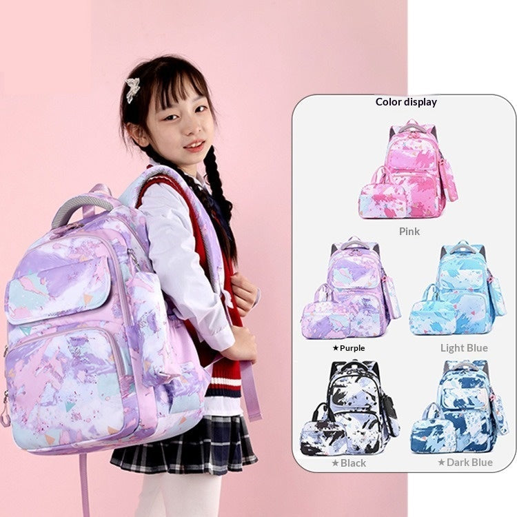 Elementary School Backpack Weight-Reducing Back-Supporting And High-Capacity