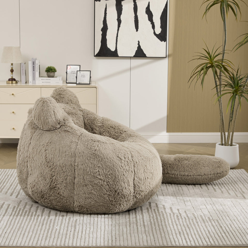 41.7'' W Boneless Single Sofa, Faux Fur Bean Bag Chair