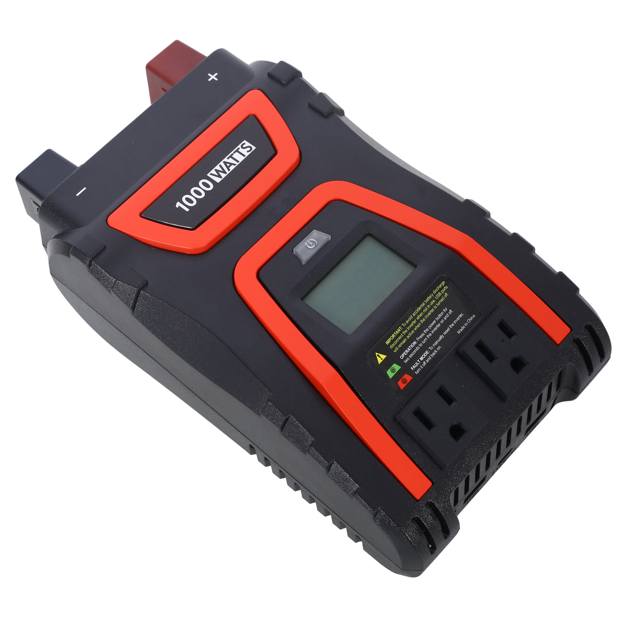 1000 Watt Power Inverter with LED Display - Modified Sine Wave, Portable - Black