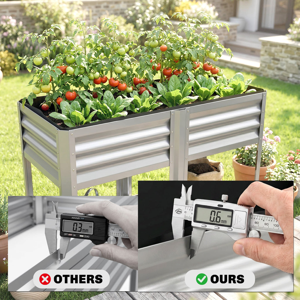 Outsunny Galvanized Steel Raised Garden Bed
