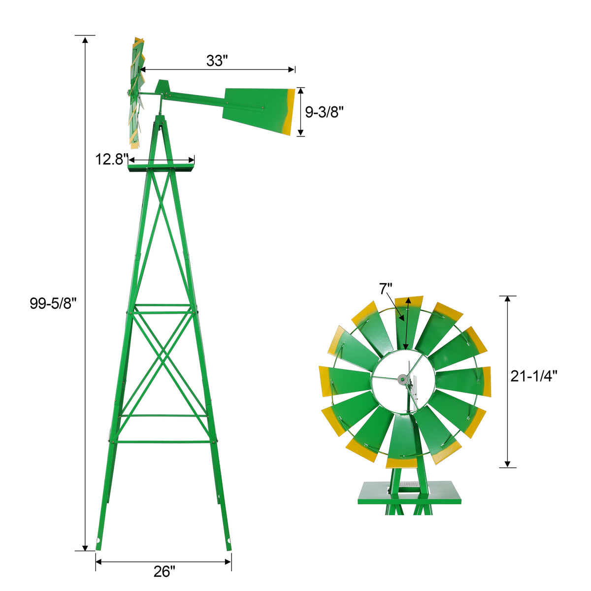 8FT Decorative Garden Windmill