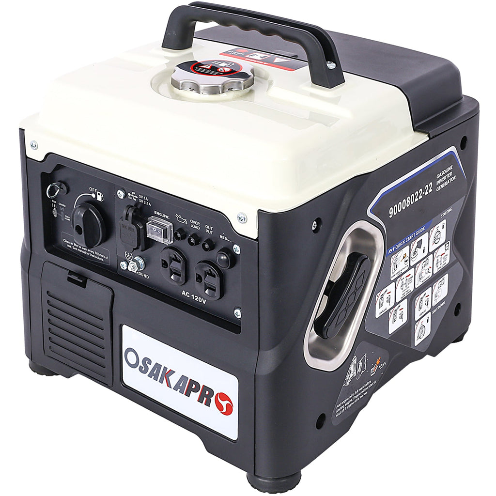 1200W Ultra-Quiet Portable Inverter Generator with Eco-Mode – Aluminum