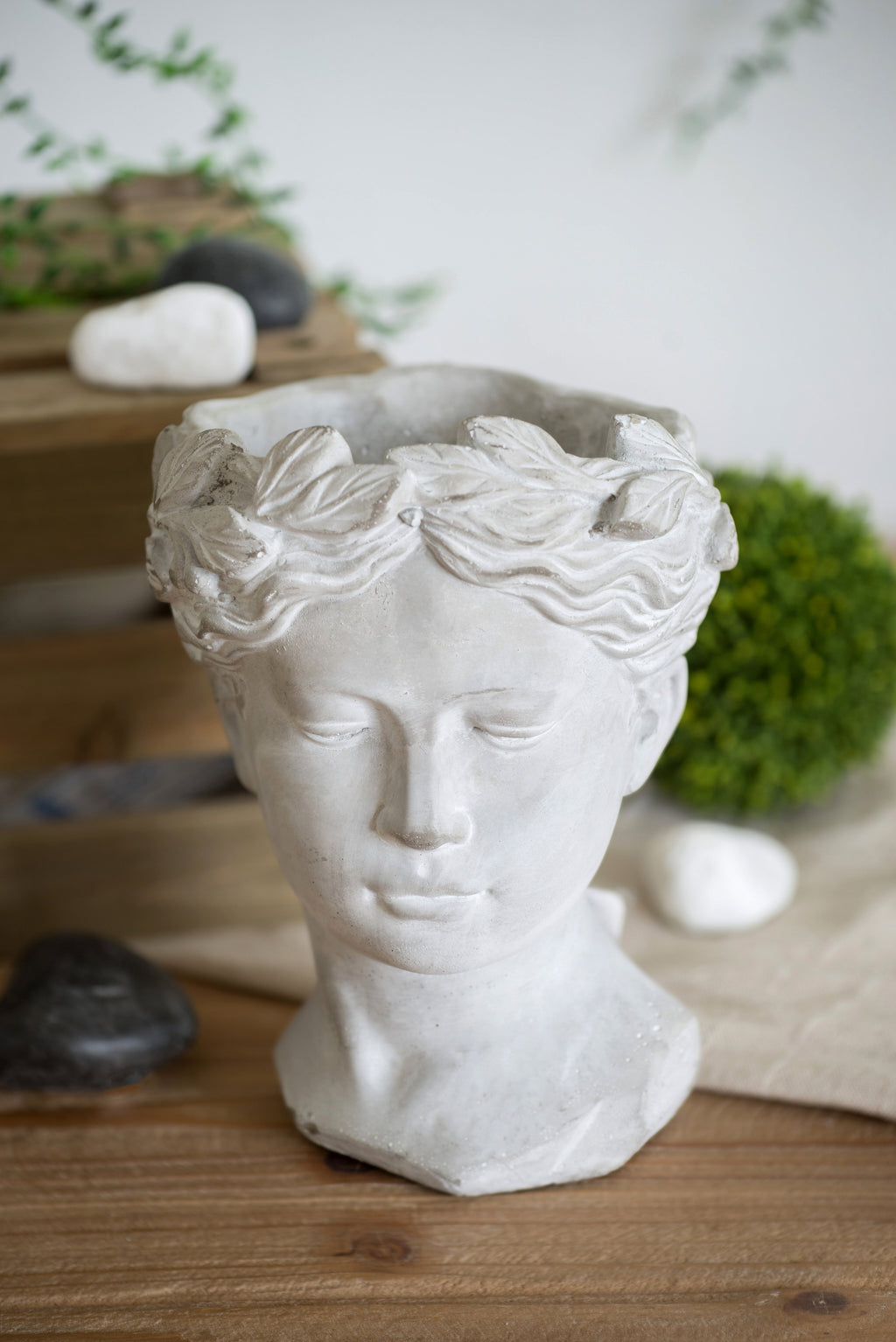 Greek Style Cement Head Planter