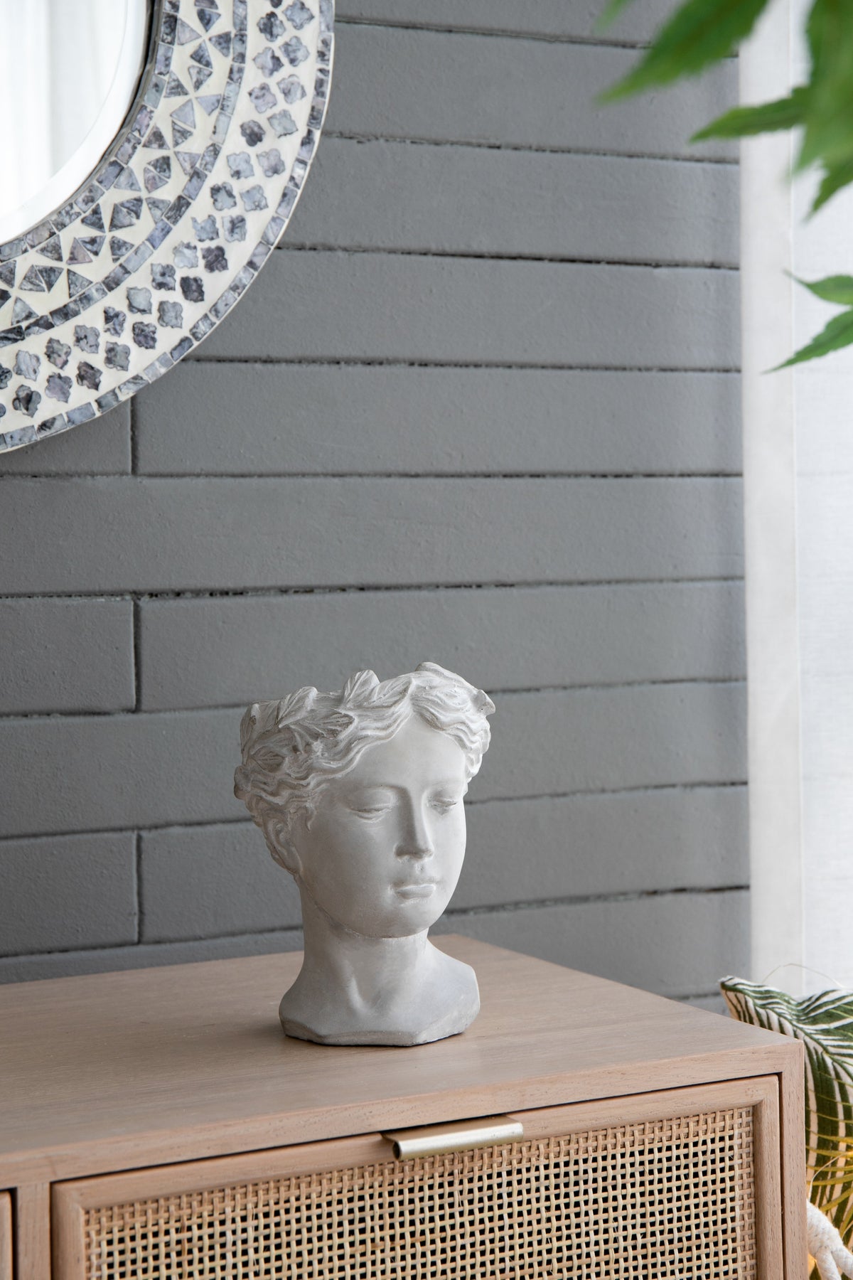 Greek Style Cement Head Planter