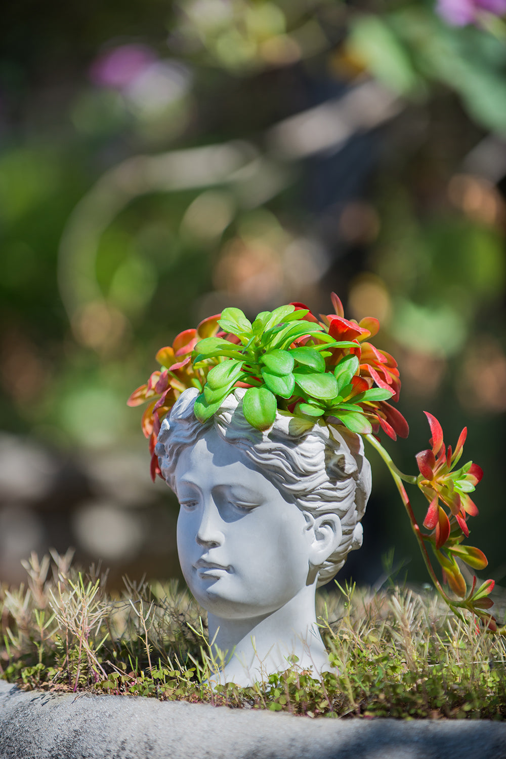 Greek Style Cement Head Planter