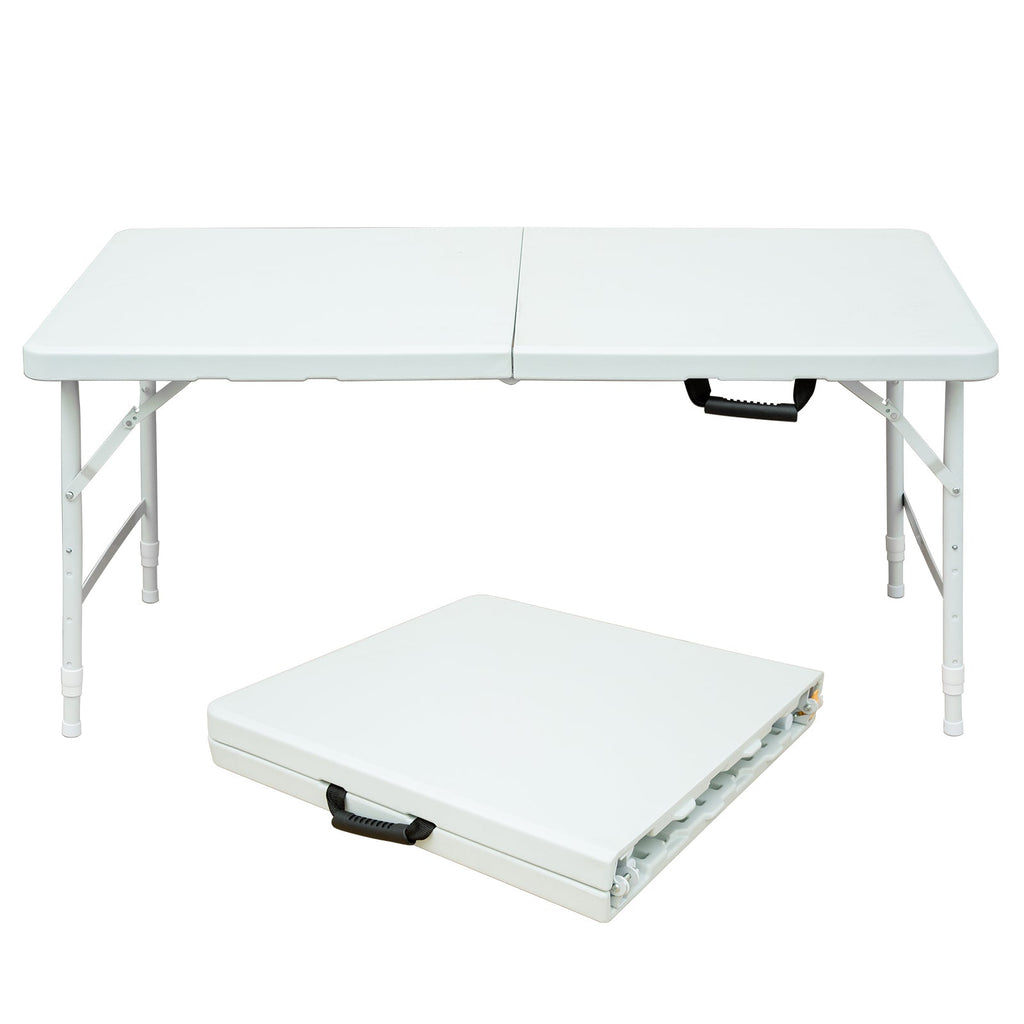 4ft Portable Folding Table with Durable Design - White or Black