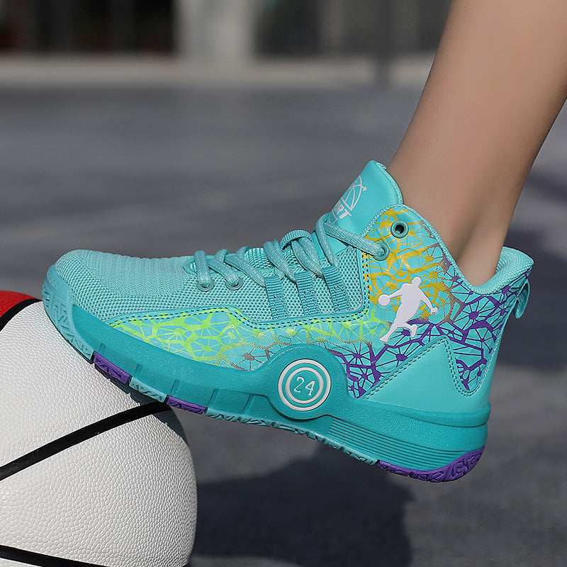 Boys Mesh Breathable Durable Casual Basketball Sneakers