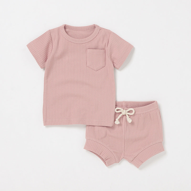 Newborn Short-sleeve And Shorts Set