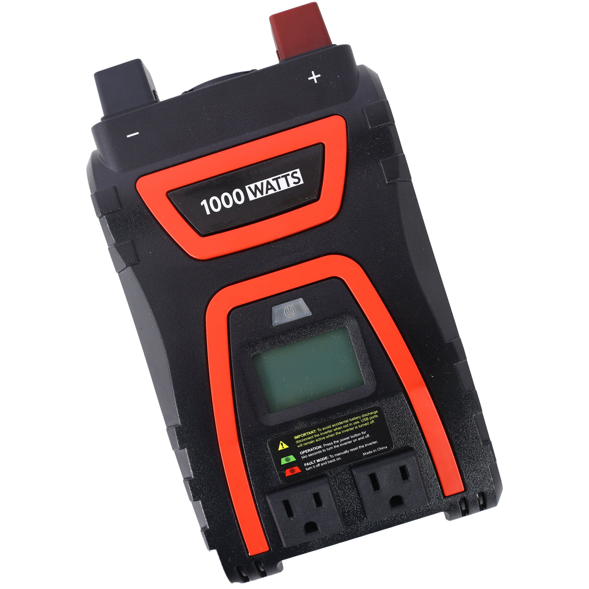 1000 Watt Power Inverter with LED Display - Modified Sine Wave, Portable - Black