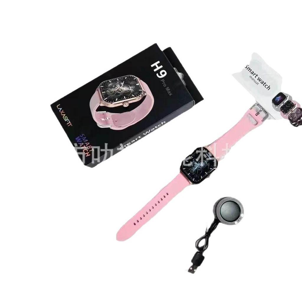 Smart Watch H9 Pro Max Cross-border New Heart Rate Blood Oxygen Blood Pressure Sleep Monitoring Bluetooth Call Multi-function