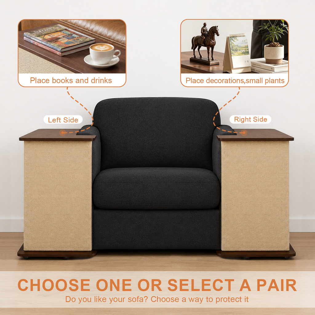 2-in-1 Cat Scratcher Side Table with Storage