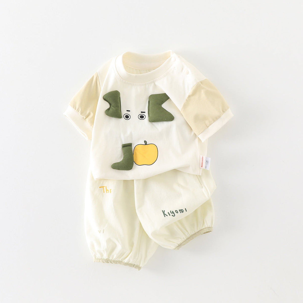 Boys' Summer Outfit Cute 3D Elephant Design, Breathable And Lightweight For Outdoor Wear