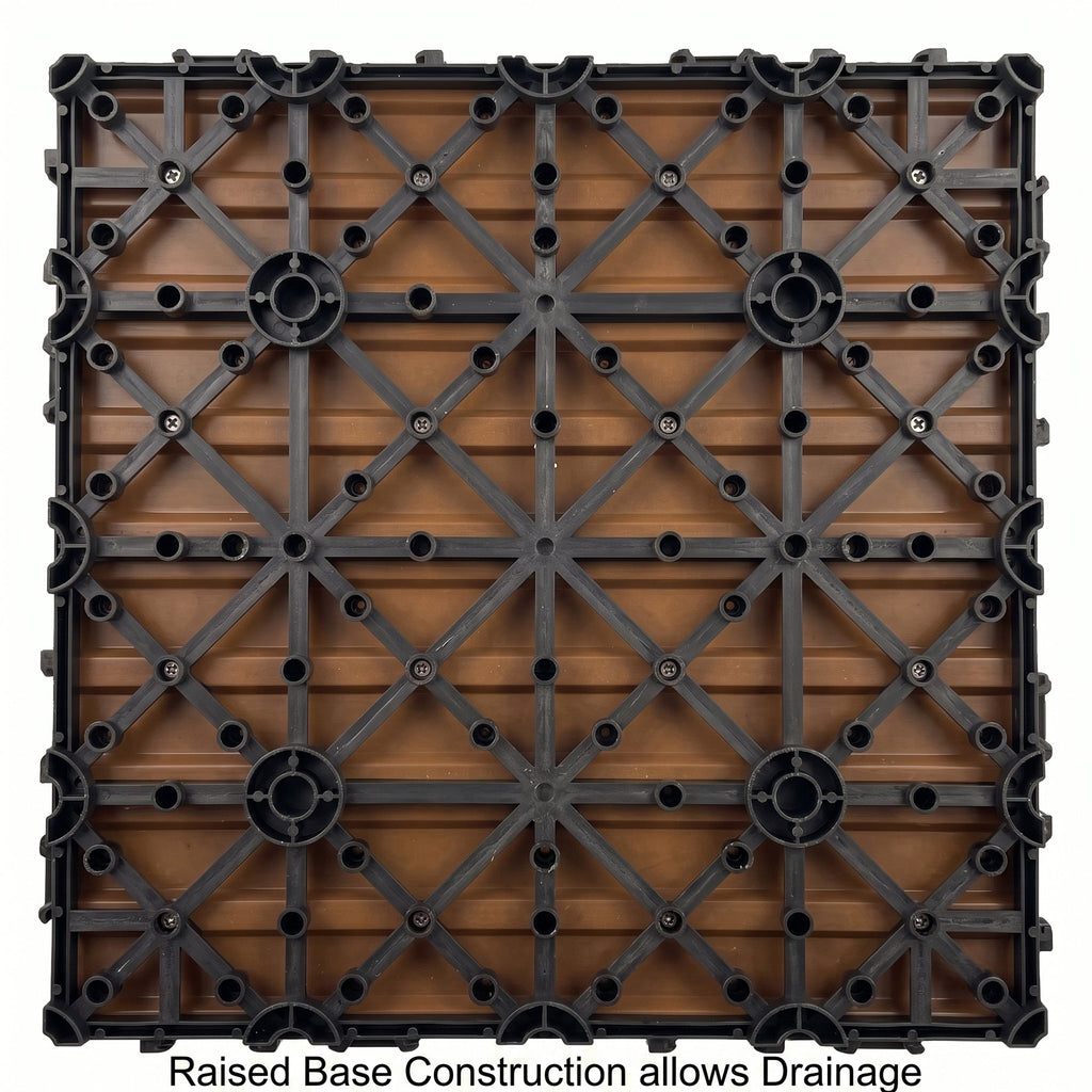 Interlocking WPC Deck Tiles 11.8"x11.8" (25 Pack)