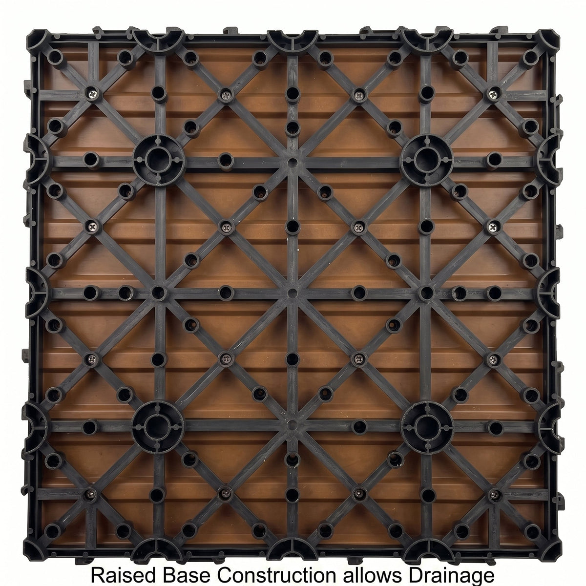 Interlocking WPC Deck Tiles 11.8"x11.8" (25 Pack)