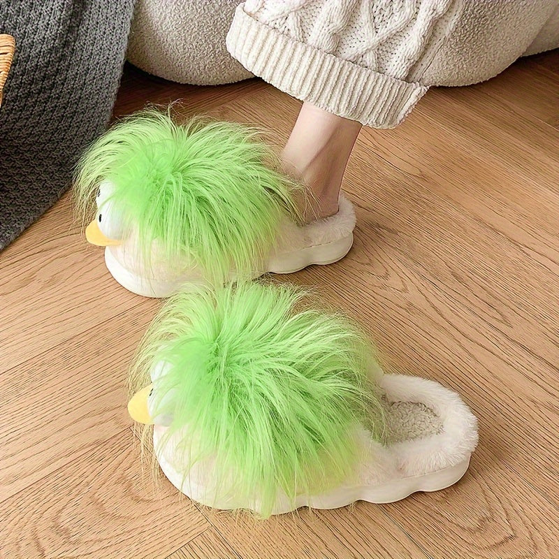Funny Unisex Slip-On Slippers — Soft Cushioned Fabric House Shoes with Non-Slip EVA Sole, Warm Indoor/Outdoor Comfort for Men & Women, Cute Couple Gift