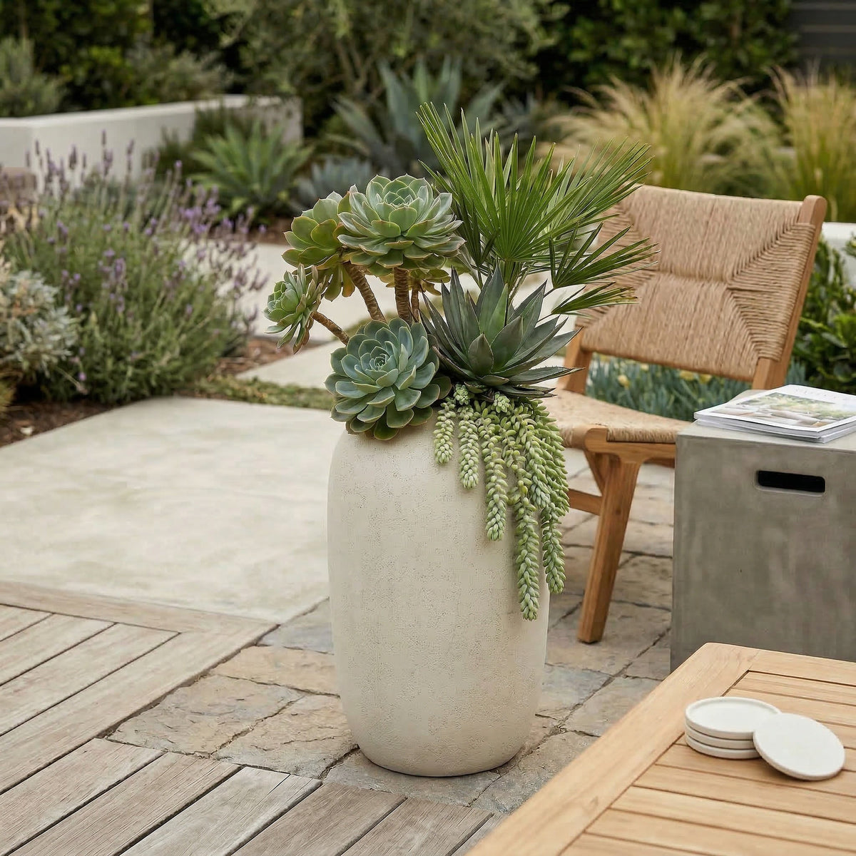 Large Round Concrete Planter