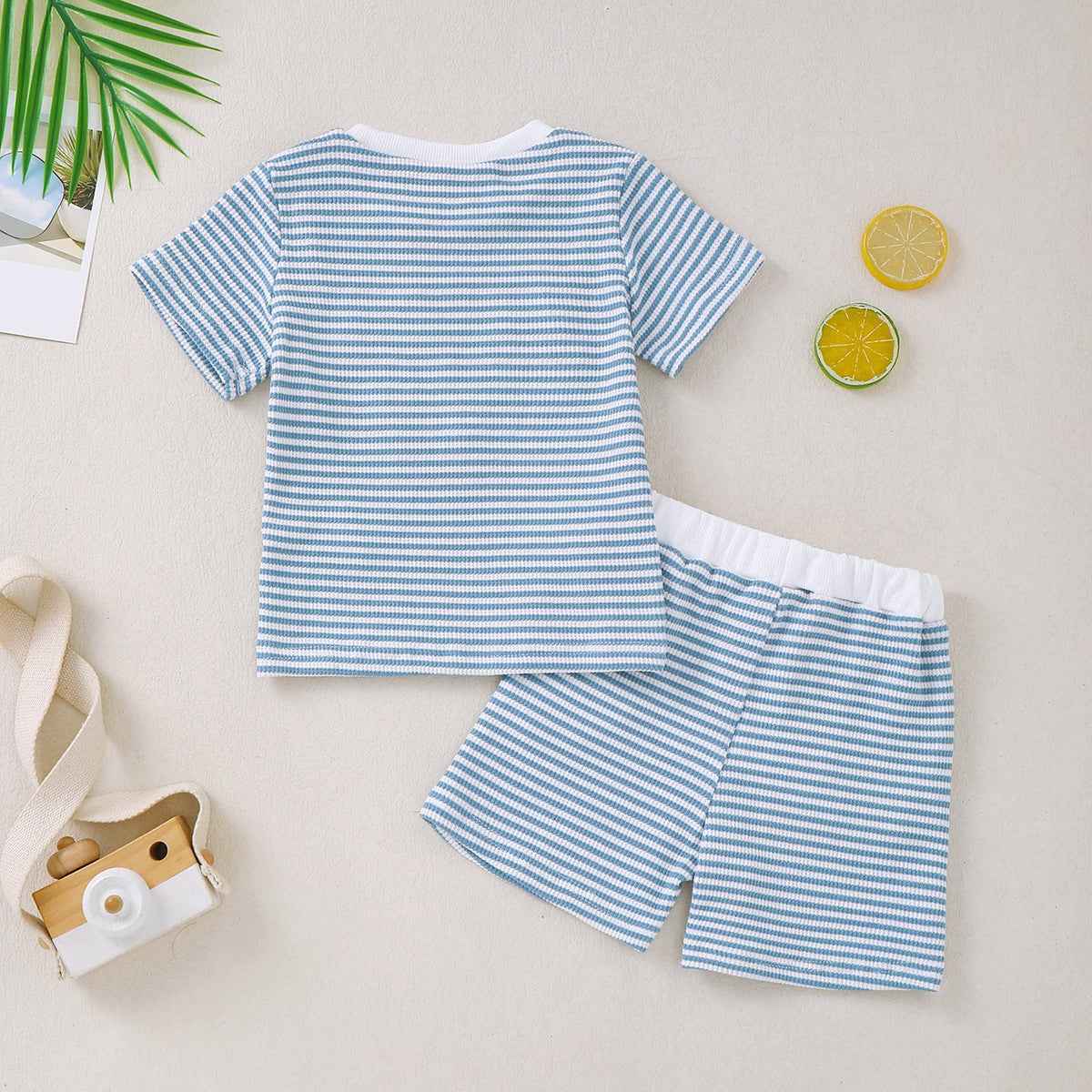 Embroidered Short-sleeve Hoodie And Shorts Two-piece Set