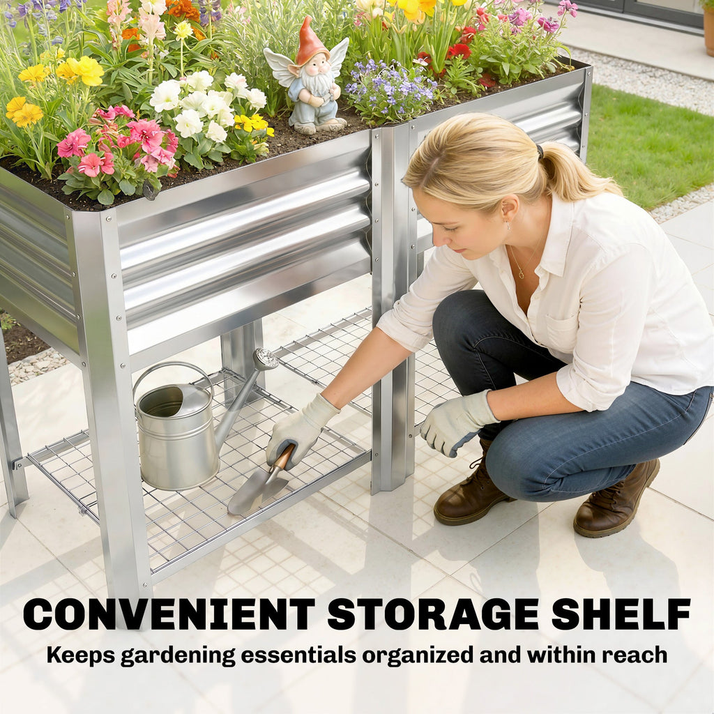 Outsunny Galvanized Steel Raised Garden Bed