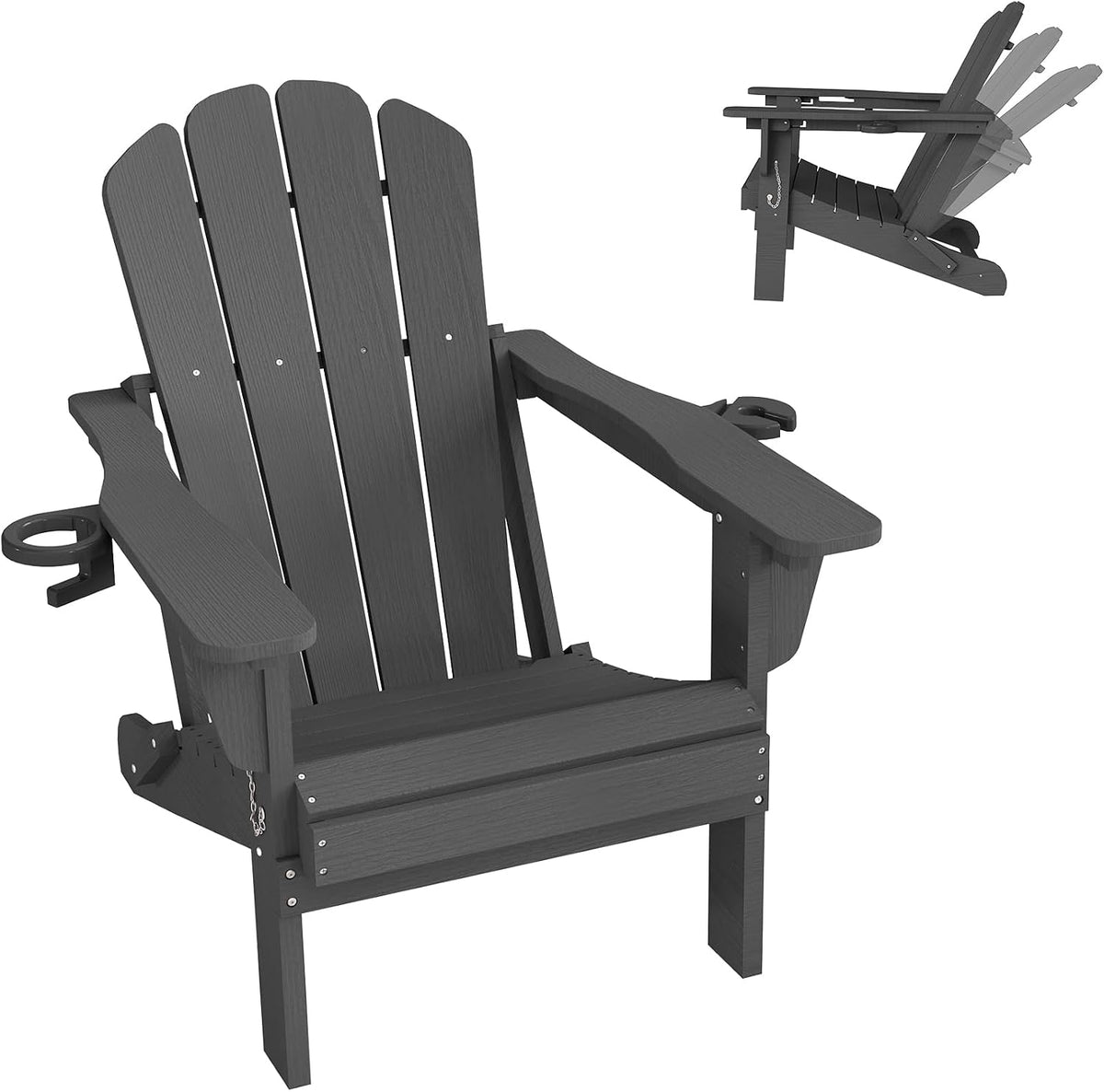 Adjustable HDPE Adirondack Chair with Customizable Comfort - Multiple Colors