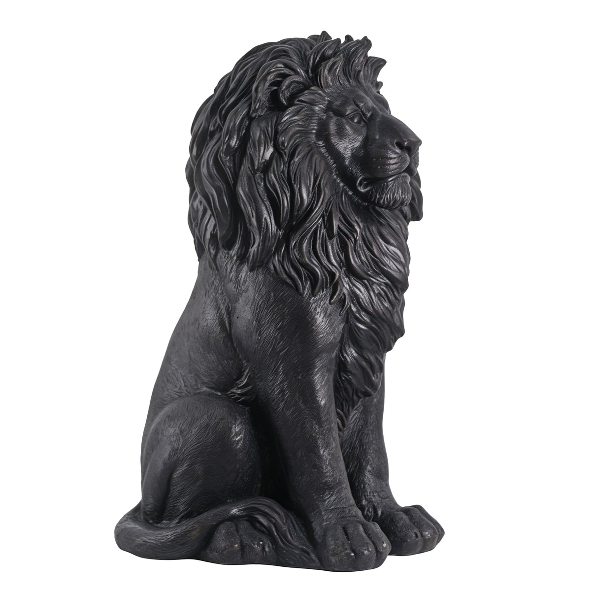 Elegant Sitting Lion Statue