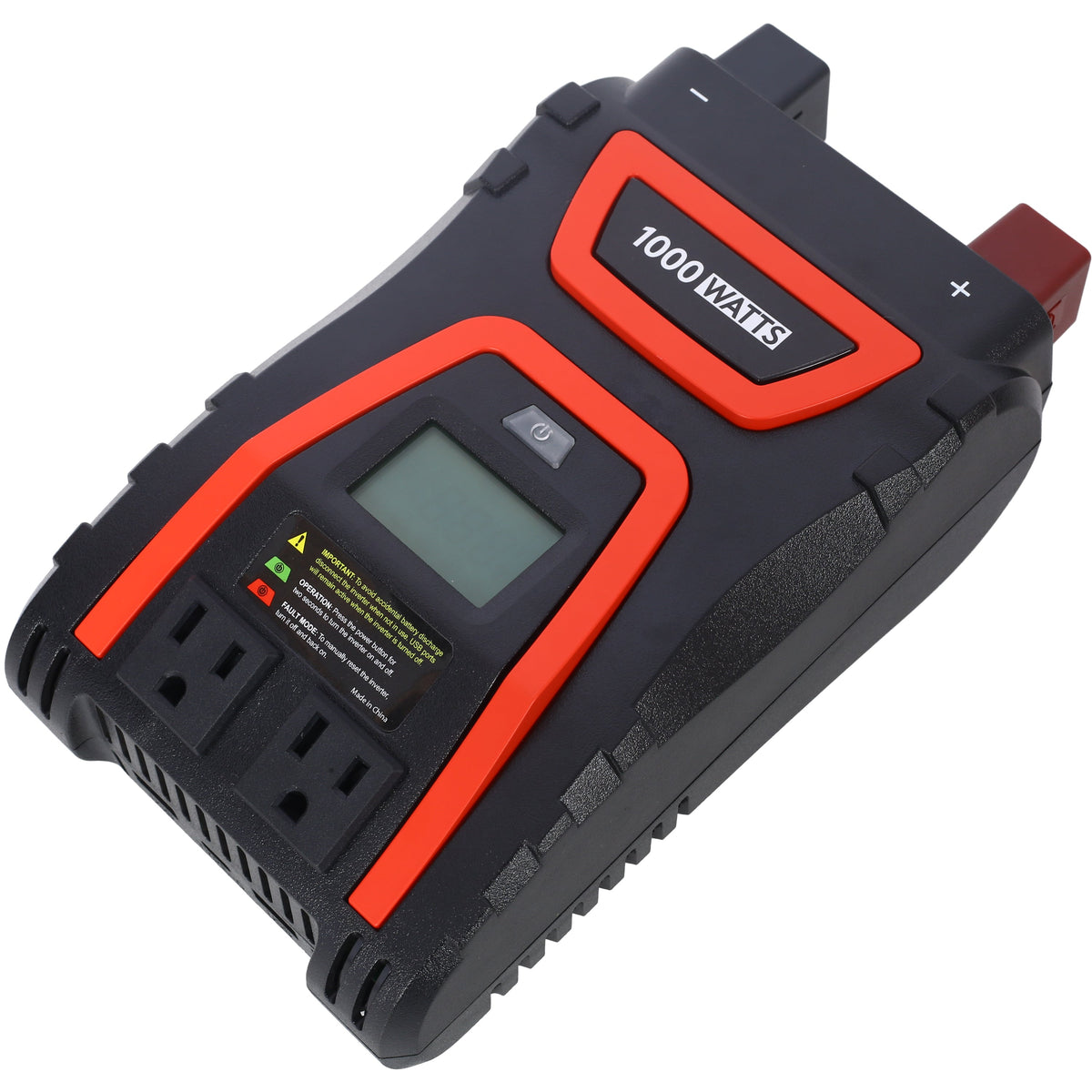 1000 Watt Power Inverter with LED Display - Modified Sine Wave, Portable - Black