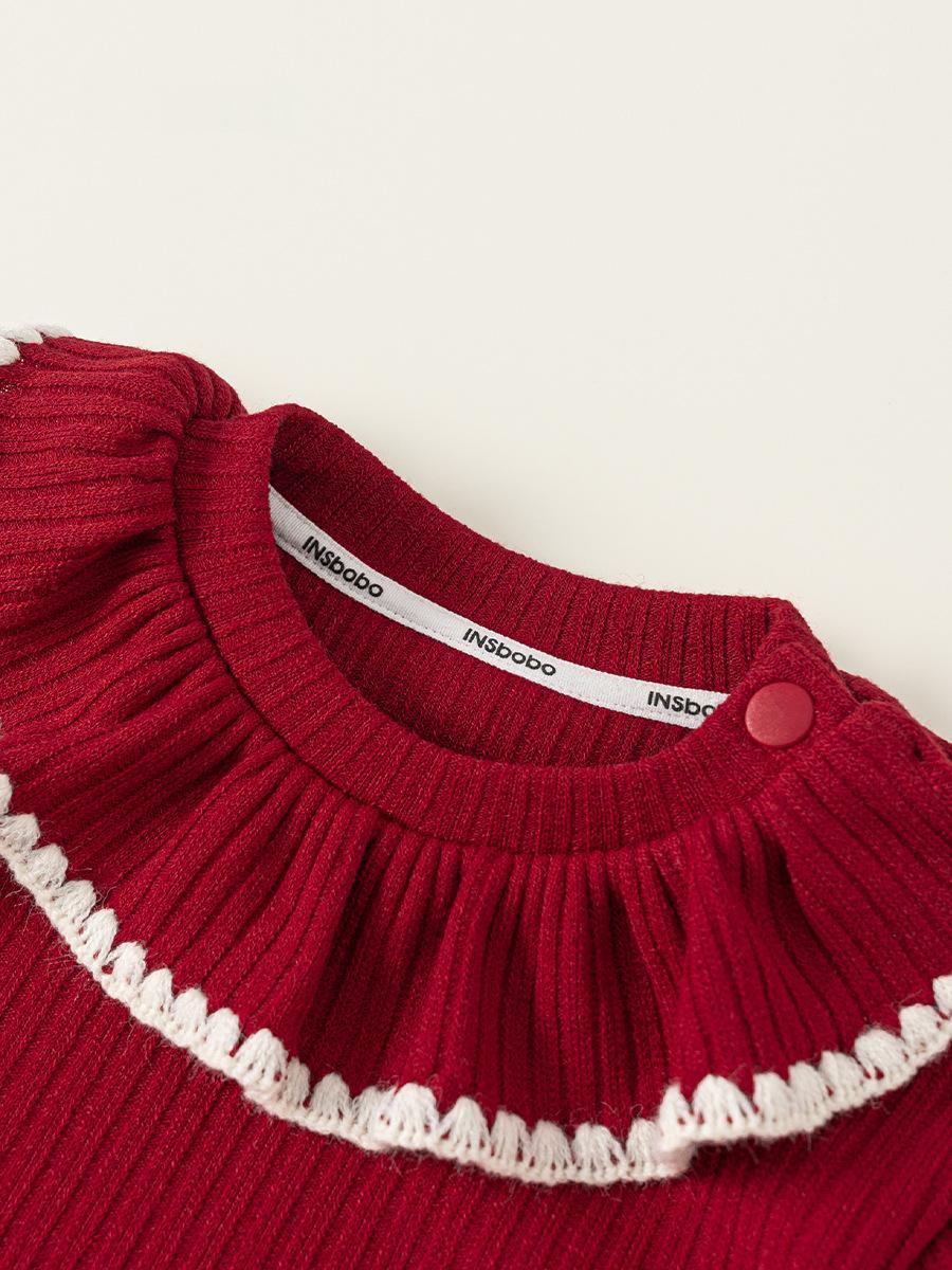 Sweet Ruffled Romper For Baby Girls