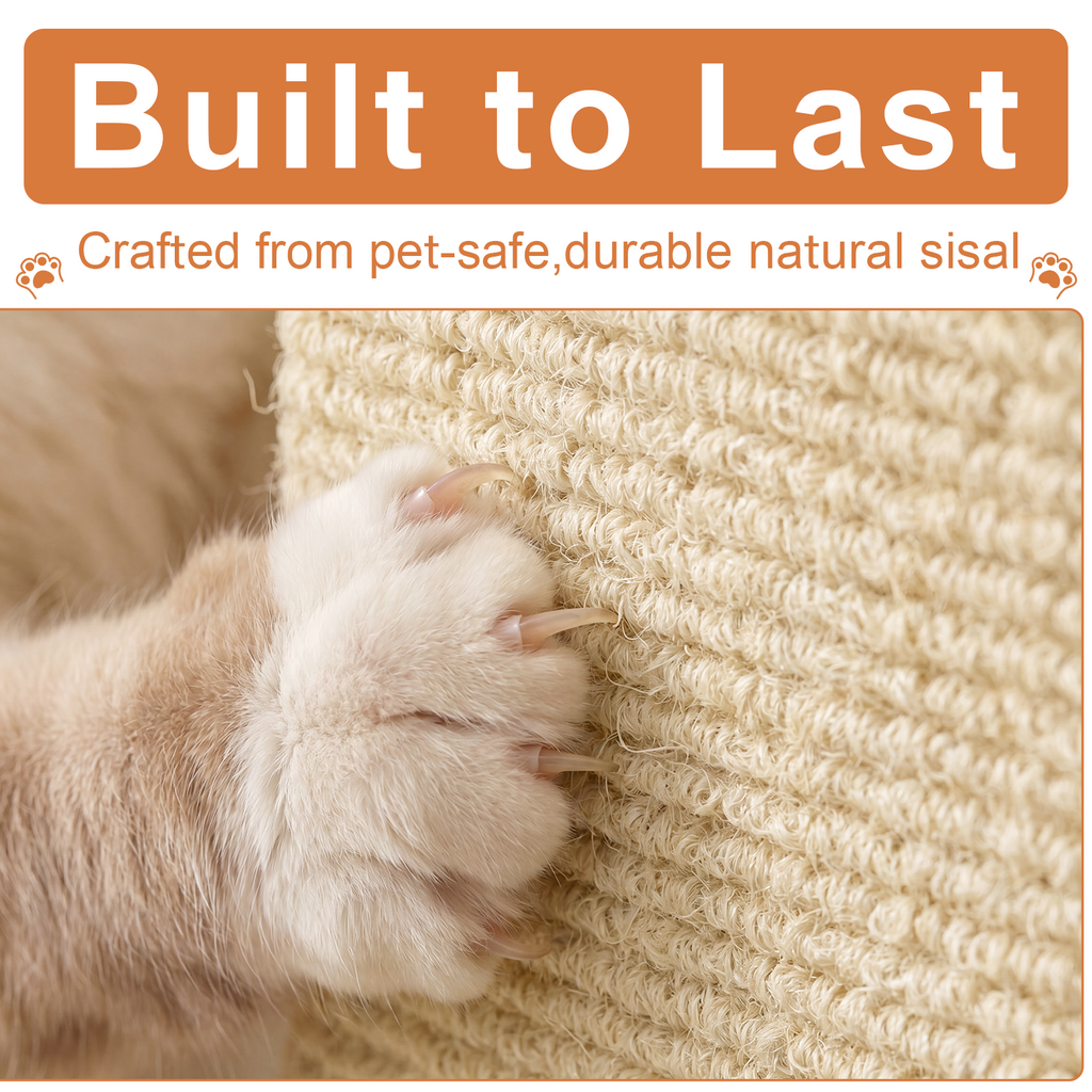 2-in-1 Cat Scratcher Side Table with Storage
