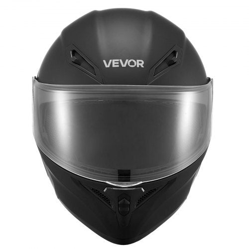 Motorcycle Helmet, Modular, Adult Motocross Dirt Bike Helmet with Large Clear Visor, Comfortable Motorbike Racing Street with Detachable Liner for Men & Women, DOT Approved, (Matte Black, M)