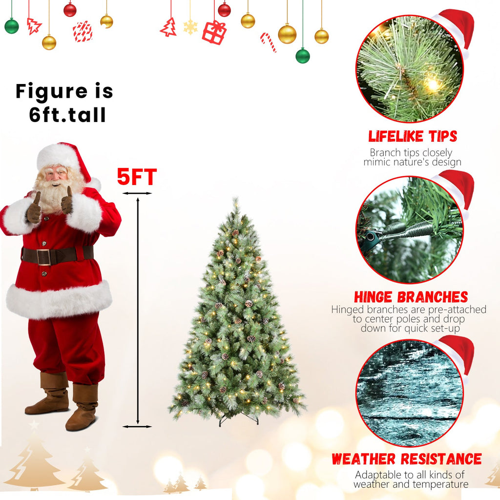 4FT Christmas Tree With 150 Warm Lights