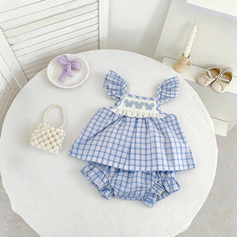Lotus-leaf-sleeve Camisole Floral Shorts