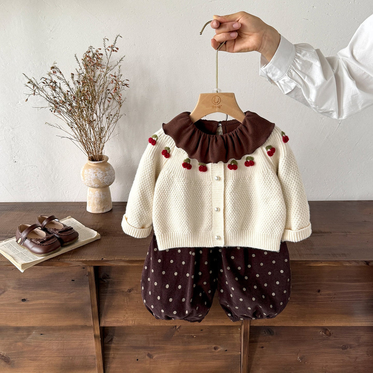 Toddler Girls Cotton Cardigan Clothing Set