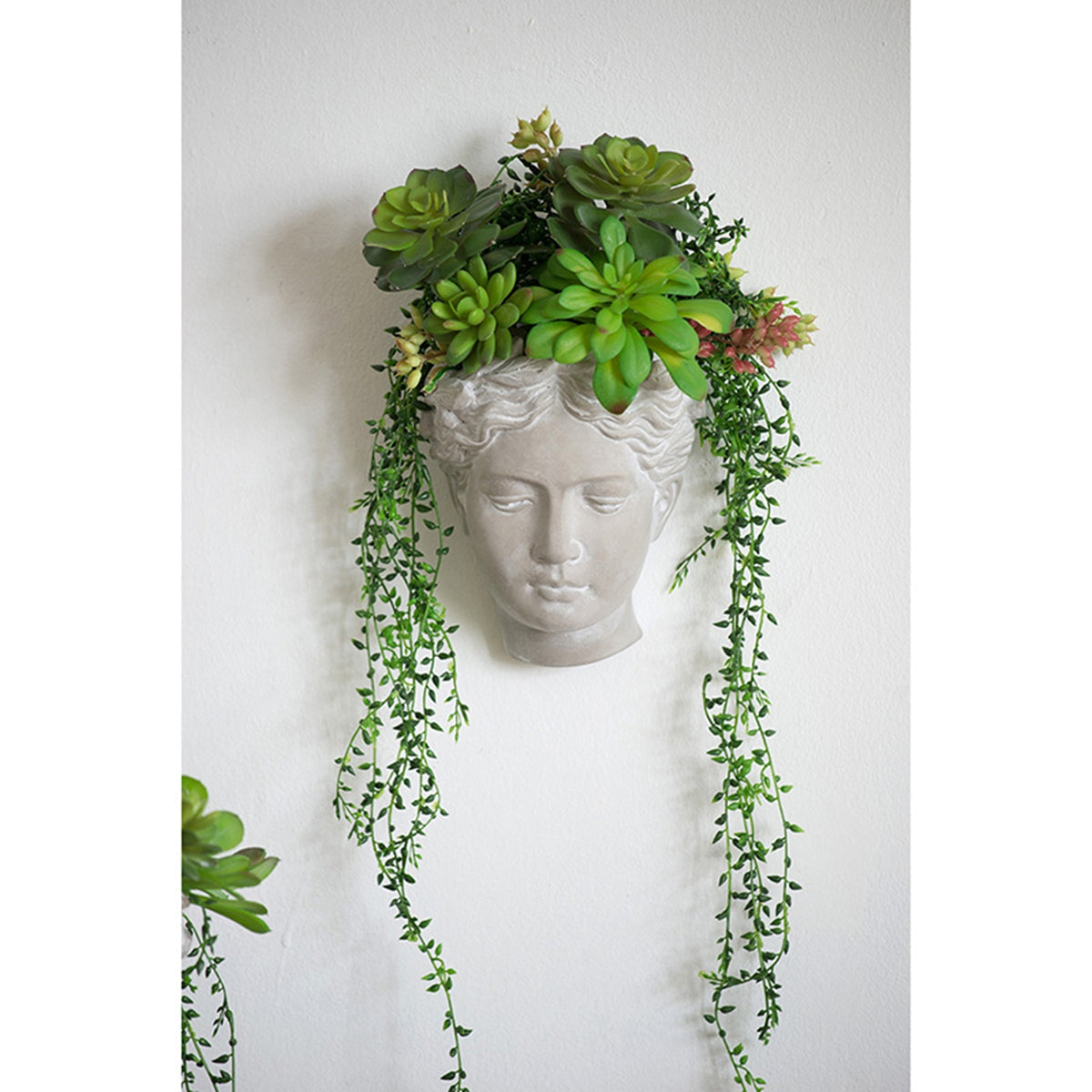 Visage Cement Wall Planter Vase - Small