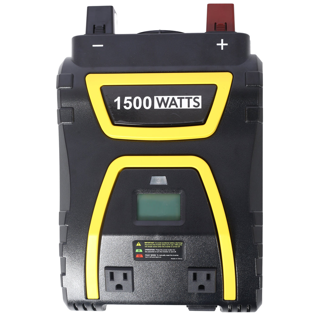 1500 Watt Power Inverter with LCD Display - Portable AC Power Solution