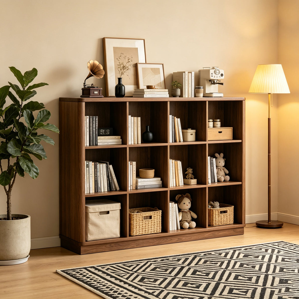 Book Shelf Cube Storage Organizer Bookcase - 12 Cube Storage Cubes