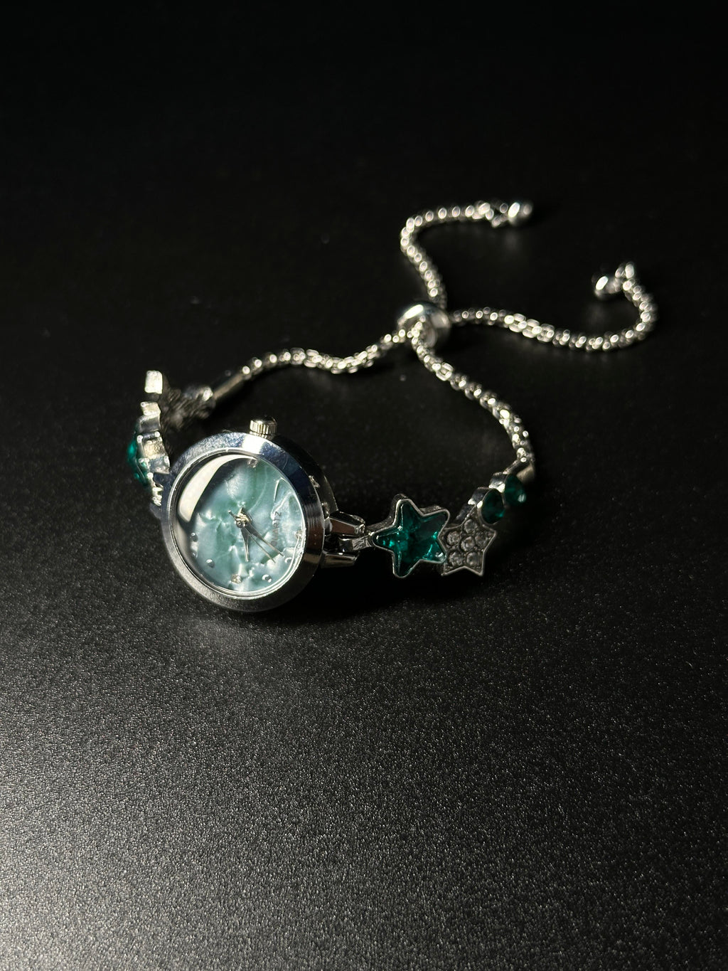 Green Diamond-studded Star Watch