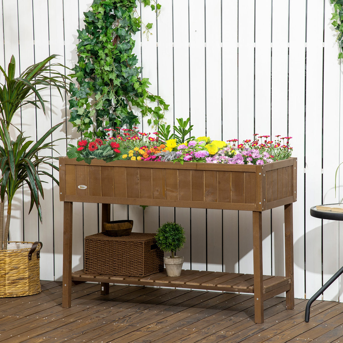Outsunny 43x18x30in Raised Garden Bed