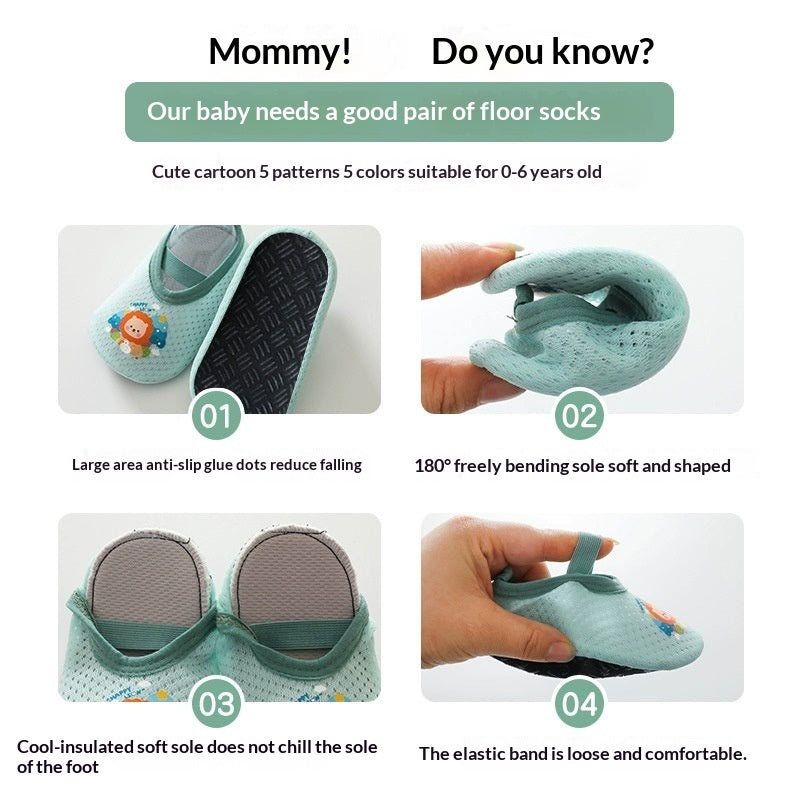 Floor Socks For Children And Babies Summer Thin Style For Toddlers Learning To Walk