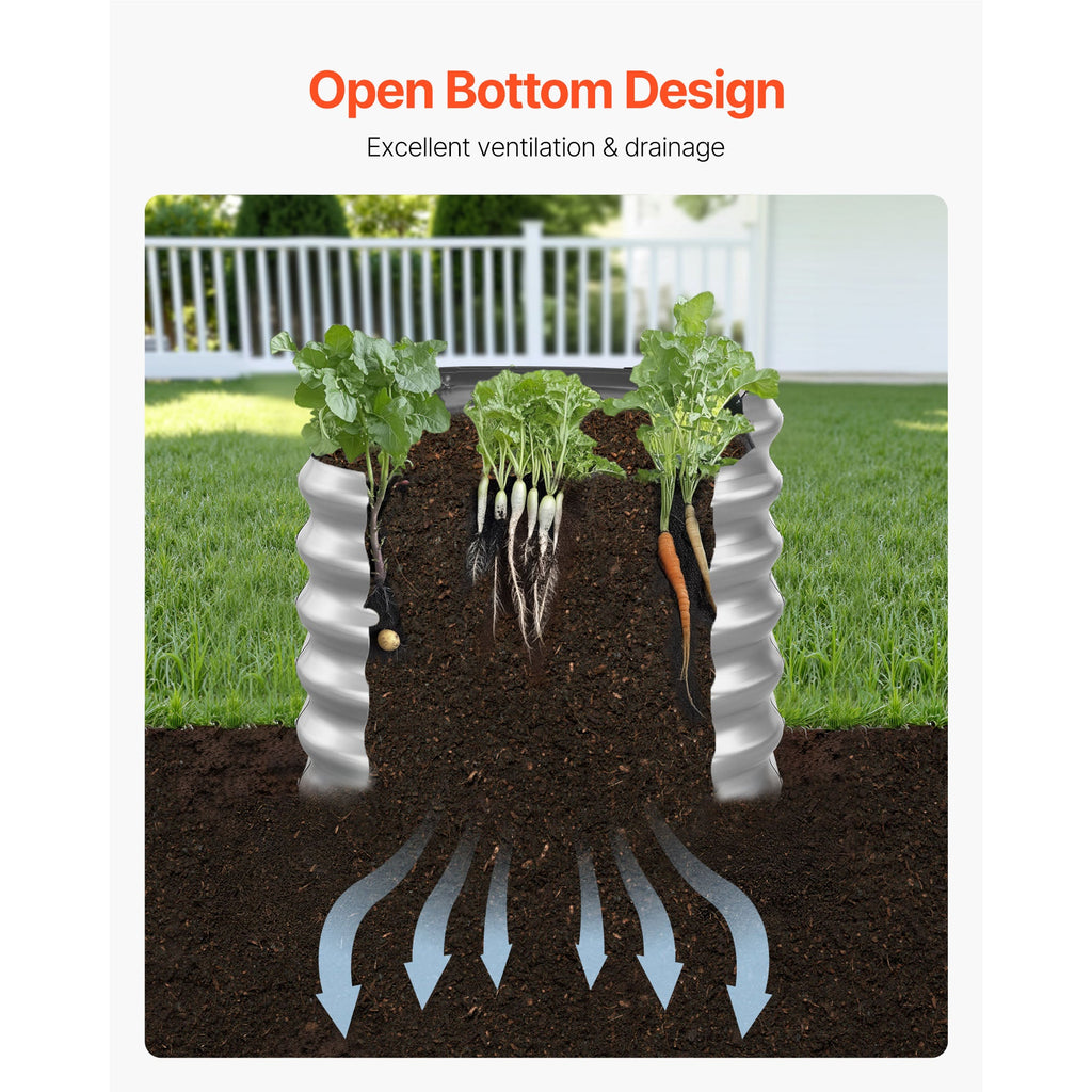 Oval Metal Raised Garden Bed