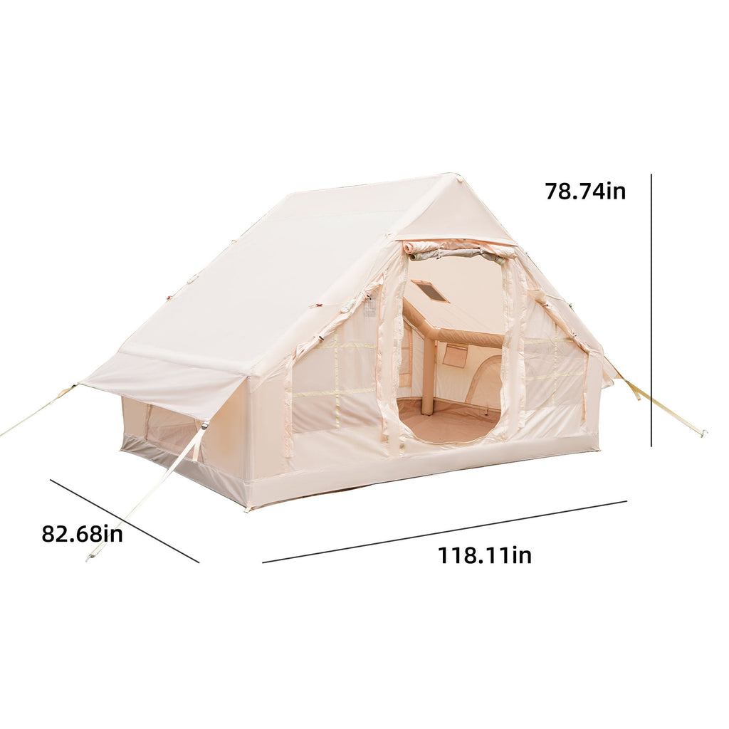 Inflatable Camping Tent with Hand Pump – Durable Oxford Fabric Outdoor Shelter