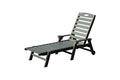 HDPE Patio Lounge Chair with Reclining Backrest - Outdoor