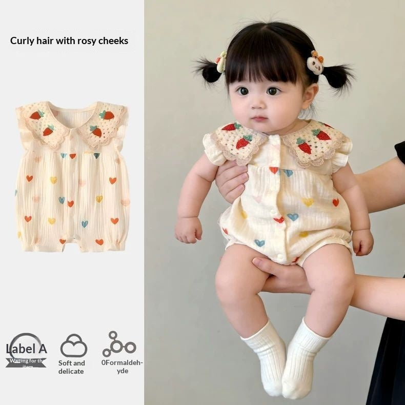 Summer Cotton Breathable Baby Onesie