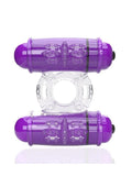 4b Double Wammy Silicone Rechargeable Dual Vibrating Couples Cock Ring